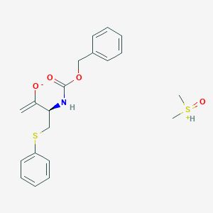 (Methyl(oxo)sulfonio)methane(R)-3-(((benzyloxy)carbonyl)amino)-2-oxo-4-(phenylthio)butan-1-ide