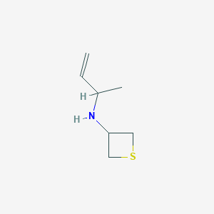 molecular formula C7H13NS B13031042 N-(But-3-en-2-yl)thietan-3-amine 