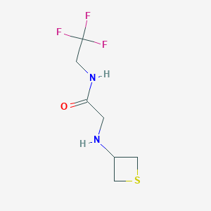 molecular formula C7H11F3N2OS B13031053 2-(Thietan-3-ylamino)-N-(2,2,2-trifluoroethyl)acetamide 