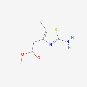 molecular formula C7H10N2O2S B1303108 Methyl 2-(2-amino-5-methyl-1,3-thiazol-4-yl)acetate CAS No. 259654-73-4