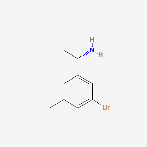 molecular formula C10H12BrN B13031084 (1S)-1-(3-Bromo-5-methylphenyl)prop-2-enylamine 