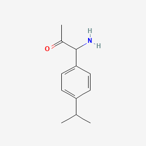 molecular formula C12H17NO B13031104 1-Amino-1-[4-(methylethyl)phenyl]acetone 