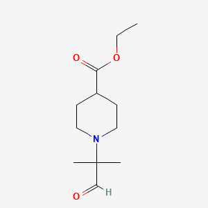 molecular formula C12H21NO3 B1303111 1-(1,1-二甲基-2-氧代乙基)-4-哌啶甲酸乙酯 CAS No. 886360-88-9