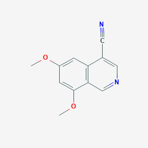 molecular formula C12H10N2O2 B13031136 6,8-Dimethoxyisoquinoline-4-carbonitrile 