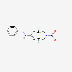 molecular formula C19H26N2O2 B13031142 cis-5-Benzylamino-2-boc-hexahydro-cyclopenta[c]pyrrole 