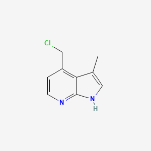 molecular formula C9H9ClN2 B13031159 4-(chloromethyl)-3-methyl-1H-pyrrolo[2,3-b]pyridine CAS No. 1638767-19-7