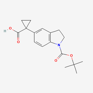 1-(1-(Tert-butoxycarbonyl)indolin-5-YL)cyclopropane-1-carboxylic acid