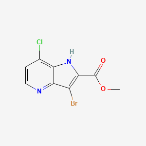 methyl 3-bromo-7-chloro-1H-pyrrolo[3,2-b]pyridine-2-carboxylate