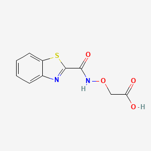 molecular formula C10H8N2O4S B13031207 2-((Benzo[d]thiazole-2-carboxamido)oxy)acetic acid 