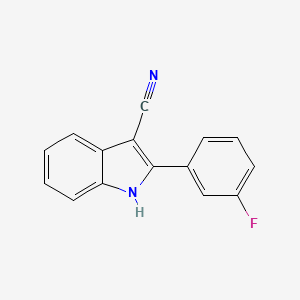 2-(3-fluorophenyl)-1H-indole-3-carbonitrile