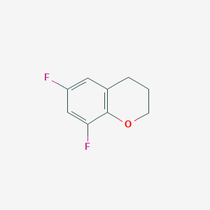 molecular formula C9H8F2O B13031225 6,8-Difluorochromane 