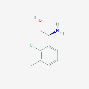 molecular formula C9H12ClNO B13031261 (S)-2-Amino-2-(2-chloro-3-methylphenyl)ethan-1-OL 