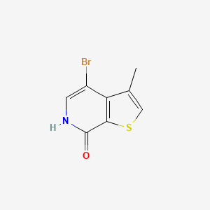 molecular formula C8H6BrNOS B13031291 4-Bromo-3-methylthieno[2,3-c]pyridin-7-ol 