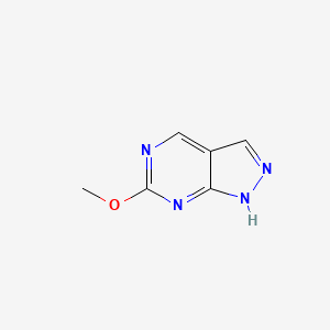 molecular formula C6H6N4O B13031297 6-methoxy-1H-pyrazolo[3,4-d]pyrimidine 