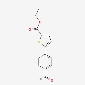 molecular formula C14H12O3S B1303131 5-(4-甲酰基苯基)-2-噻吩甲酸乙酯 CAS No. 850074-81-6