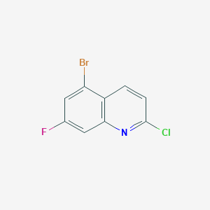 molecular formula C9H4BrClFN B13031315 5-Bromo-2-chloro-7-fluoroquinoline 