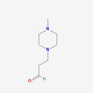 molecular formula C8H16N2O B13031347 3-(4-Methylpiperazin-1-yl)propanal 