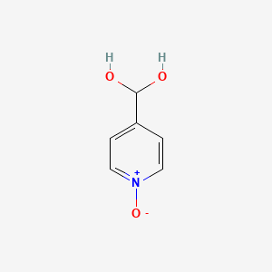 molecular formula C6H7NO3 B13031364 4-(Dihydroxymethyl)pyridine 1-oxide 