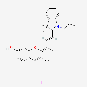 5-[(E)-2-(3,3-dimethyl-1-propylindol-1-ium-2-yl)ethenyl]-7,8-dihydro-6H-xanthen-3-ol;iodide