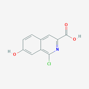 molecular formula C10H6ClNO3 B13031437 1-Chloro-7-hydroxyisoquinoline-3-carboxylicacid 