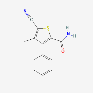 molecular formula C13H10N2OS B1303144 5-氰基-4-甲基-3-苯基噻吩-2-甲酰胺 CAS No. 70541-99-0