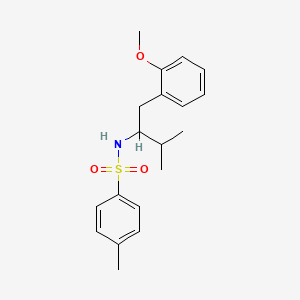 molecular formula C19H25NO3S B13031445 N-[1-(2-methoxybenzyl)-2-methylpropyl]-4-methylbenzenesulfonamide 