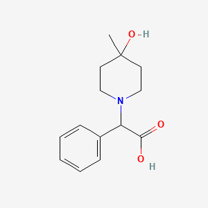 2-(4-Hydroxy-4-methylpiperidin-1-YL)-2-phenylacetic acid