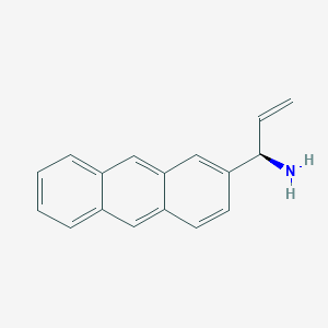 molecular formula C17H15N B13031472 (1R)-1-(2-Anthryl)prop-2-enylamine 