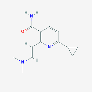 molecular formula C13H17N3O B13031585 (E)-6-Cyclopropyl-2-(2-(dimethylamino)vinyl)nicotinamide 