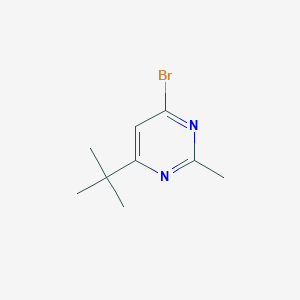 molecular formula C9H13BrN2 B13031595 4-Bromo-6-(tert-butyl)-2-methylpyrimidine 