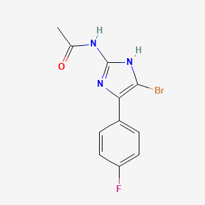 molecular formula C11H9BrFN3O B13031596 N-(5-Bromo-4-(4-fluorophenyl)-1H-imidazol-2-YL)acetamide 