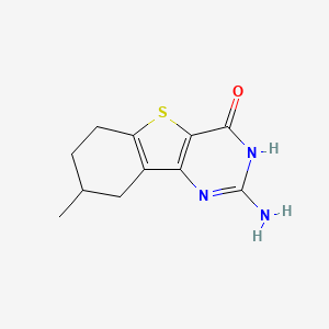 2-Amino-8-methyl-6,7,8,9-tetrahydrobenzo[4,5]thieno[3,2-D]pyrimidin-4(1H)-one