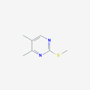 molecular formula C7H10N2S B13031616 4,5-Dimethyl-2-(methylthio)pyrimidine 