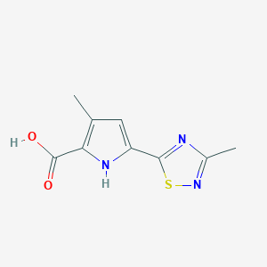 3-methyl-5-(3-methyl-1,2,4-thiadiazol-5-yl)-1H-pyrrole-2-carboxylic acid