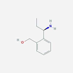 molecular formula C10H15NO B13031629 (R)-(2-(1-Aminopropyl)phenyl)methanol 