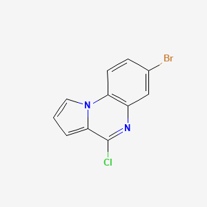 molecular formula C11H6BrClN2 B13031678 7-Bromo-4-chloropyrrolo[1,2-A]quinoxaline 