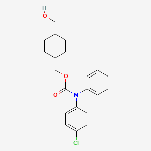 molecular formula C21H24ClNO3 B13031685 ((1r,4r)-4-(Hydroxymethyl)cyclohexyl)methyl 4-chlorophenyl(phenyl)carbamate 