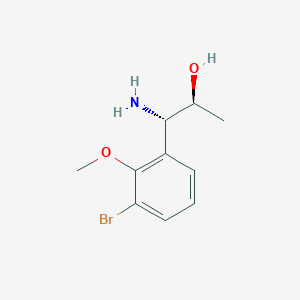 molecular formula C10H14BrNO2 B13031717 (1S,2S)-1-Amino-1-(3-bromo-2-methoxyphenyl)propan-2-OL 