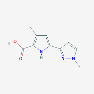 3-Methyl-5-(1-methyl-1H-pyrazol-3-yl)-1H-pyrrole-2-carboxylic acid