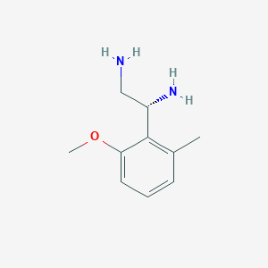 molecular formula C10H16N2O B13031740 (1R)-1-(6-Methoxy-2-methylphenyl)ethane-1,2-diamine 