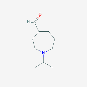 molecular formula C10H19NO B13031753 1-(Propan-2-yl)azepane-4-carbaldehyde CAS No. 1259077-50-3