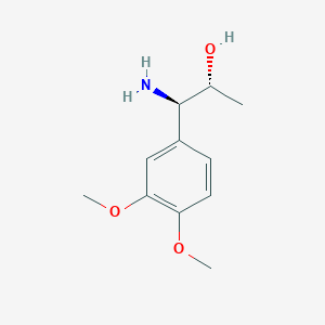 molecular formula C11H17NO3 B13031765 (1R,2R)-1-Amino-1-(3,4-dimethoxyphenyl)propan-2-OL 