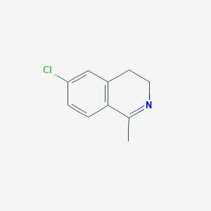 molecular formula C10H10ClN B13031794 6-Chloro-1-methyl-3,4-dihydroisoquinoline 