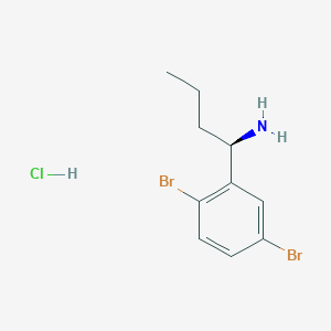 (R)-1-(2,5-Dibromophenyl)butan-1-amine hcl