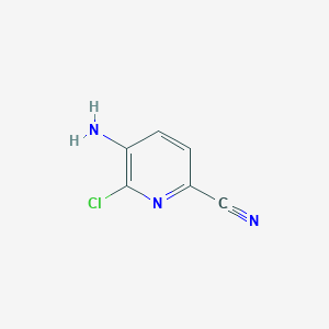 molecular formula C6H4ClN3 B13031805 5-Amino-6-chloropicolinonitrile 