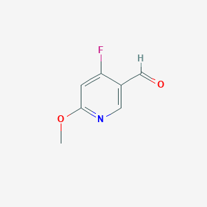 molecular formula C7H6FNO2 B13031809 4-Fluoro-6-methoxynicotinaldehyde 