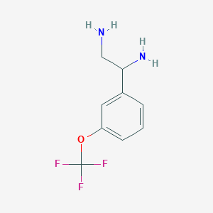 molecular formula C9H11F3N2O B13031810 1-[3-(Trifluoromethoxy)phenyl]ethane-1,2-diamine 