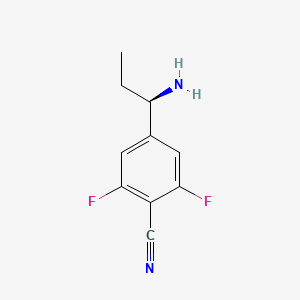 4-((1R)-1-Aminopropyl)-2,6-difluorobenzenecarbonitrile