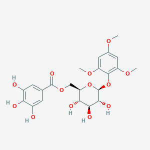 ((2R,3S,4S,5R,6S)-3,4,5-Trihydroxy-6-(2,4,6-trimethoxyphenoxy)tetrahydro-2H-pyran-2-yl)methyl 3,4,5-trihydroxybenzoate