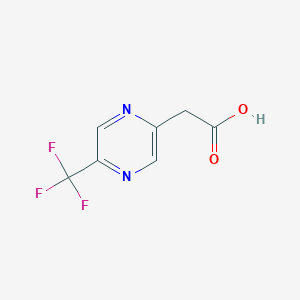 molecular formula C7H5F3N2O2 B13031911 2-(5-(Trifluoromethyl)pyrazin-2-YL)acetic acid CAS No. 1196151-33-3